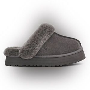 UGG disquieted platform dark grey slipper size 8
